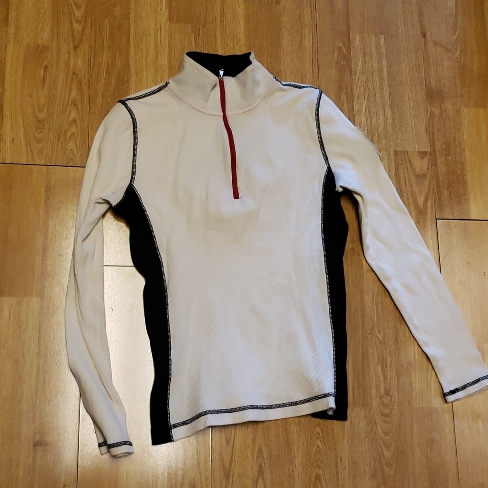 Ralph Lauren Active waffles knit fitted top Sz med